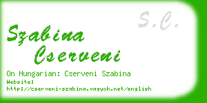 szabina cserveni business card